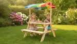 Kinder-Picknicktisch: Schatten und Spielspaß