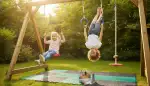 Turnringe Outdoor und Trapez im Garten