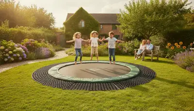 Bodentrampolin im Garten einbauen