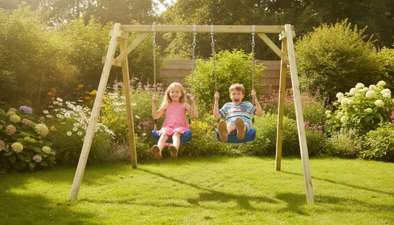 Das ideale Schaukelgestell Holz für den Garten