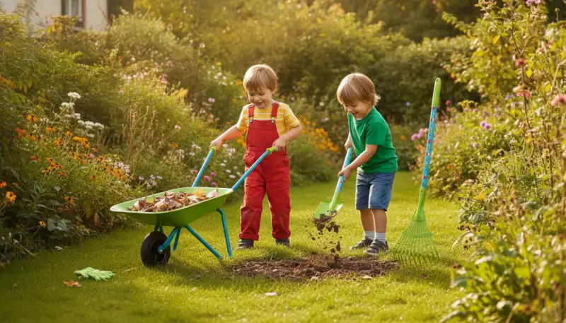 Der Hit im Grünen: Kinderschubkarre mit Gartengeräte Set – Mehr als nur Spielzeug für kleine Gärtner