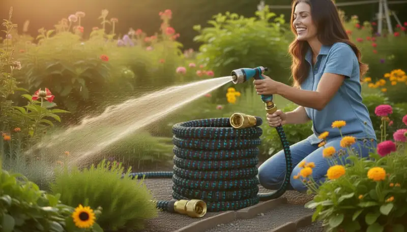Flexibel, Stark, Genial: Wie dieser 15m-Gartenschlauch mit 10-Funktionen-Düse Ihre Gartenarbeit verwandelt