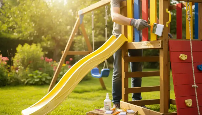 Holzlasur richtig auftragen: Schutz für Spieltürme