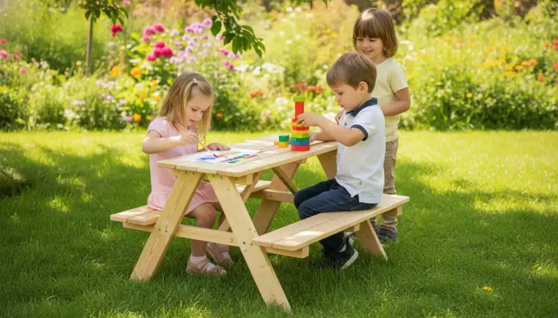 Kinder-Picknicktisch: Bauen oder Kaufen?