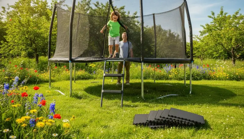 Sicher aufsteigen: Trampolinleiter wählen