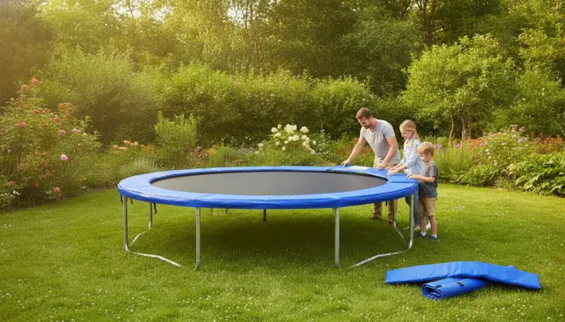 Trampolin Randpolster wechseln: So geht's